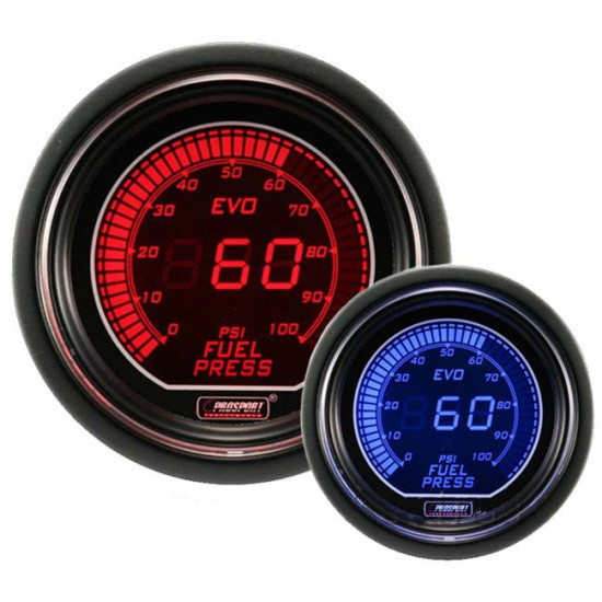 Fuel Pressure PSI Digitan EVO 52mm Blue/Red