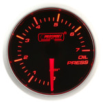 Oil Pressure W/Peak Hold (BAR) Amber/White 52mm