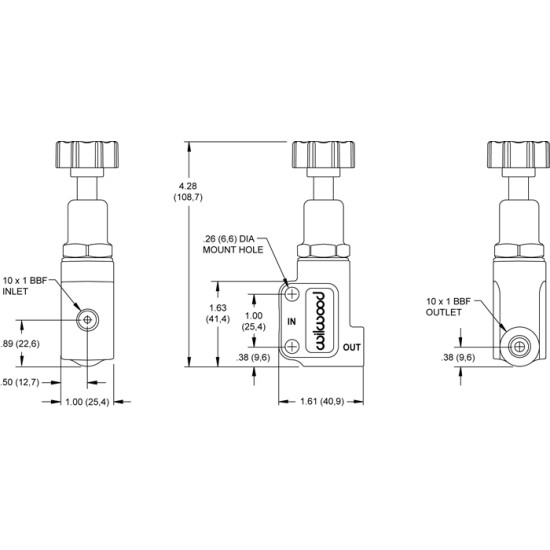 Proportioning Valve M10x1 ΙN/ OUT