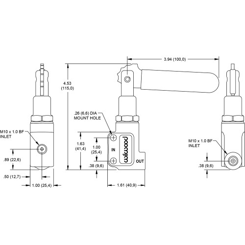 Proportioning Valve M10x1 IN/ OUT