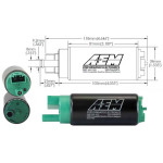 AEM 340LPH E85-Compatible High Flow In-Tank Fuel Pump