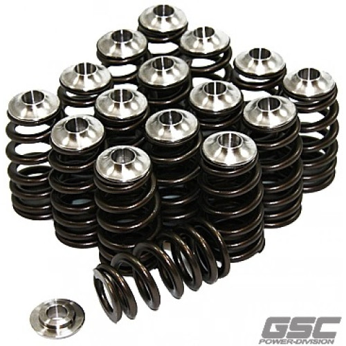 GSC Power-Division Beehive Spring Set with Titanium Retainer for all 4G63s GSC Power-Division Beehive Spring Set with Titanium Retainer for all 4G63s