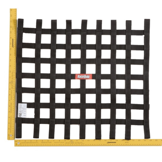 Race-Quip Ribbon Window Net SFI Certified Color- Black 21''x 24''