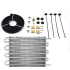 Aluminium 8 Rows Remote Trans Oil Cooler 300mm x 254mm x 20mm