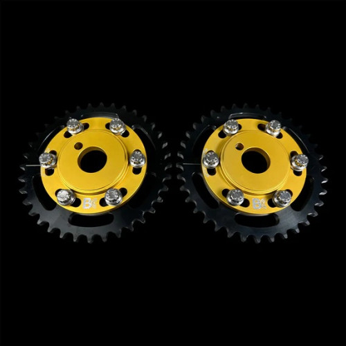 ADJUSTABLE CAM GEARS - Gold Anodize (Nissan SR20DE[T]) - Pair