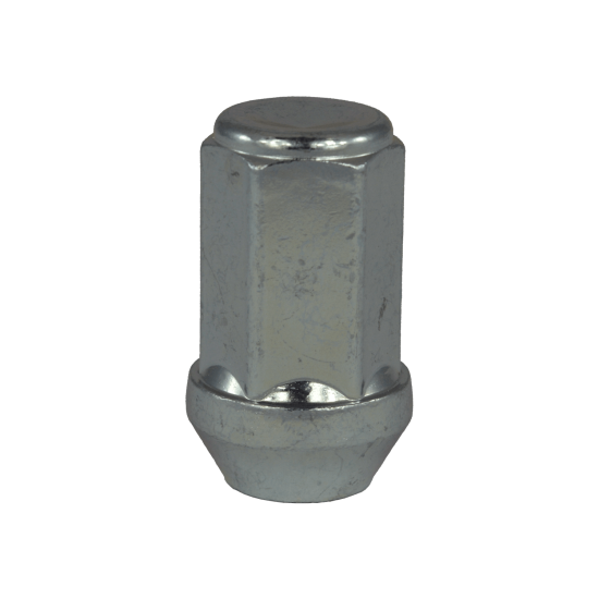Closed end lug nut M12x1.5, length 41 mm - White zinc plating
