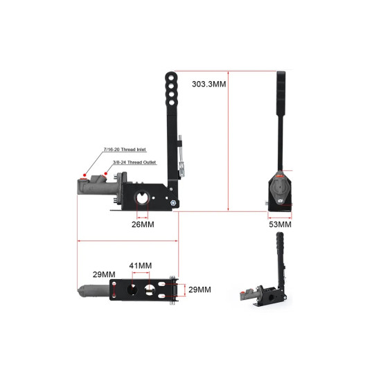 Hydraulic Handbrake With Master Cylinder