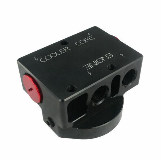Oil Filter Sandwich Adaptor with AN10 Fitting and remote block with thermostat