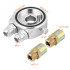 Aluminum M20 x 1.5 Oil Filter Sandwich Plate Adapter Oil Cooler Kit 1/8 NPT Sandwich Adapter Oil Gauge