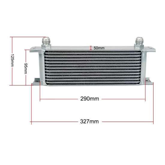 13 Row AN 10 Universal Aluminum Oil Cooler 