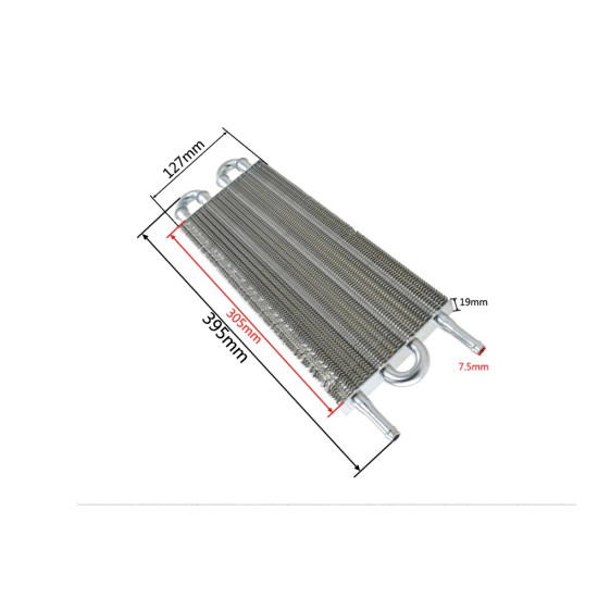 UNIVERSAL 305X127X19.05 REMOTE TRANSMISSION OIL COOLER KIT UNIVERSAL 305X127X19.05 REMOTE TRANSMISSION OIL COOLER KIT