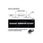 Universal 3.5'' (89mm) Exhaust Pipe Electric I Pipe Cutout with Remote Control