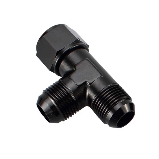 AN Tee Female Swivel On Run -10AN Black Finish Only For Brething Applications