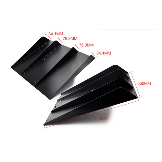 Rear Bumper 4 Shark Fins Diffuser