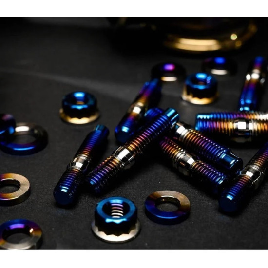 M10 1.25 54mm Titanium Stud/Nut Set