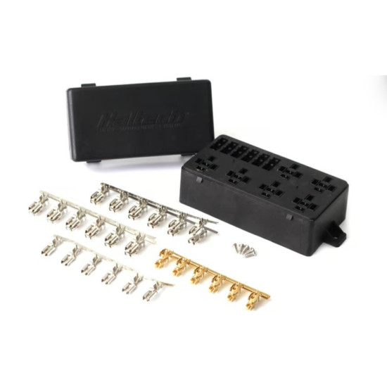 6 Circuit Haltech Fuse Box with Lid and all required pins