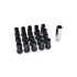 Steel 50mm Open Ended Lug Nuts M12x1.25 - Black