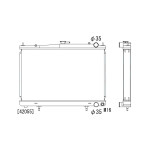 2row 53mm Radiator. Skyline R33/R34 2.0/2.5 (08/1993 to 01/1999)