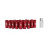 Aluminum Locking Lug Nuts, M12 x 1.25, Red