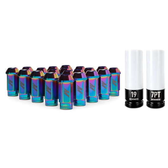 Aluminum Locking Lug Nuts M12x1.5  20pc Set NeoChrome