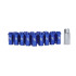 Aluminum Locking Lug Nuts, M12 x 1.5, Blue