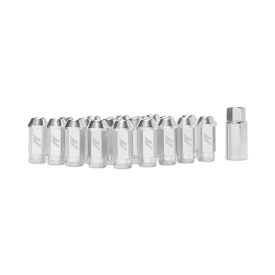 Aluminum Locking Lug Nuts, M12 x 1.5, Silver