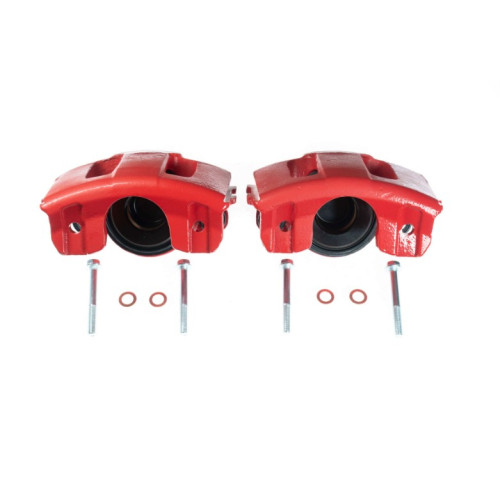 Power Stop 90-06 Jeep Wrangler Front Red Calipers w/o Brackets - Pair