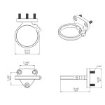 Fuel Pressure Regulator Billet Mounting Bracket (Black)