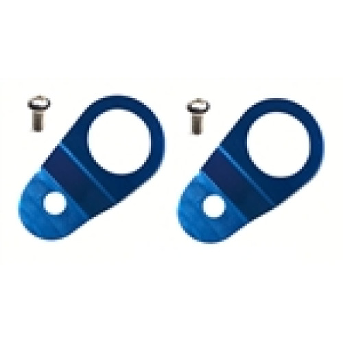 Torque Solution Radiator Mount Combo w/ Inserts (Blue) : Mitsubishi Evolution 7/8/9