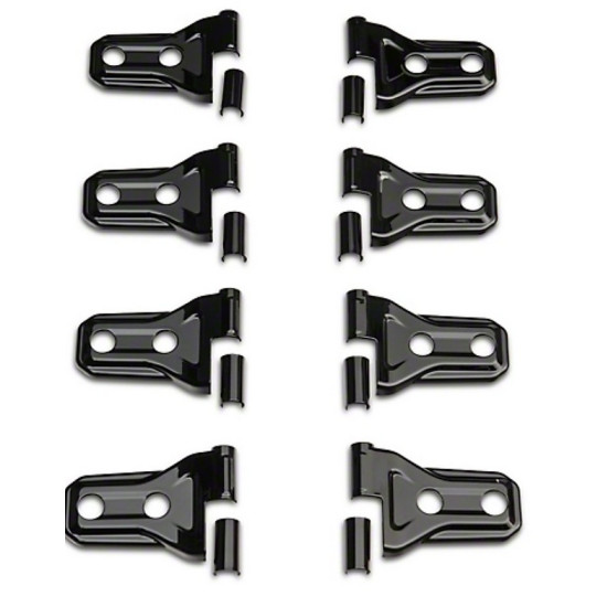 Exterior Door Hinge Covers Black (18-22 Jeep Wrangler JL)