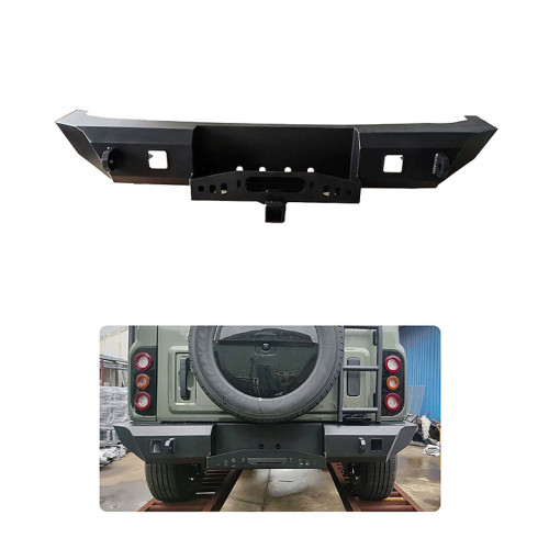 Off-road 4x4Black Steel Rear Bumper with Winch Bracket for Jimny JB74 2018+