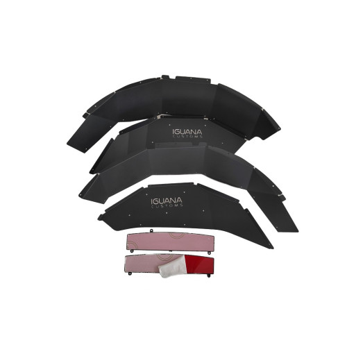 Heavy Duty Off-Road Black Aluminum Alloy Rear Fender Liners for Wrangler JT