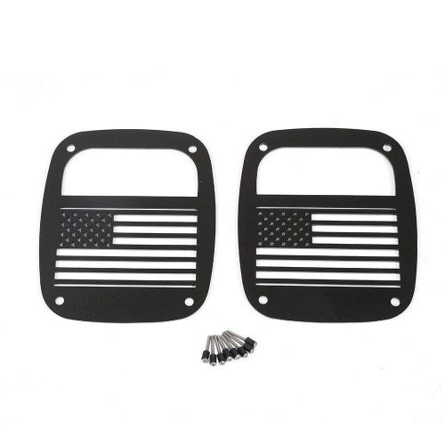 TJ tail light cover, steel with black powdercoated