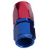 100 / 150 Series Taper Style One Piece Full Flow Swivel Straight Hose End -4AN - Blue/Red Finish