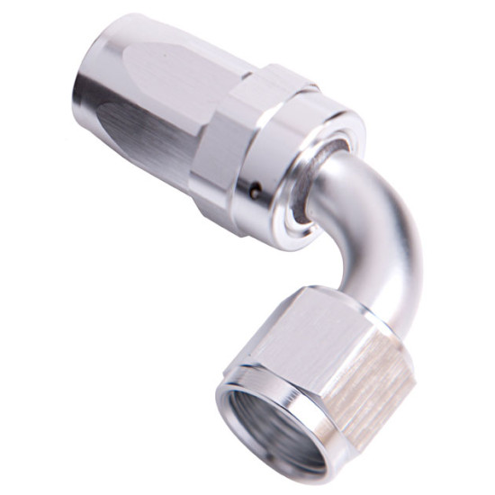 100 Series Swivel Taper 90° Hose End -10AN - Silver Finish 100 Series Swivel Taper 90° Hose End -10AN - Silver Finish