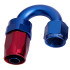 100 Series Swivel Taper 180° Hose End -6AN - Blue/Red Finish