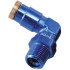 90° 1/8" NPT to 3/16" Nylon Quick Release Fitting - Blue Finish.