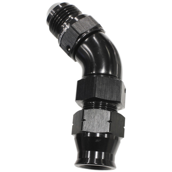 45° Tube to Male AN Adapter 1/4" to -4AN - Black Finish
