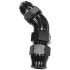 45° Tube to Male AN Adapter 1/4" to -4AN - Black Finish