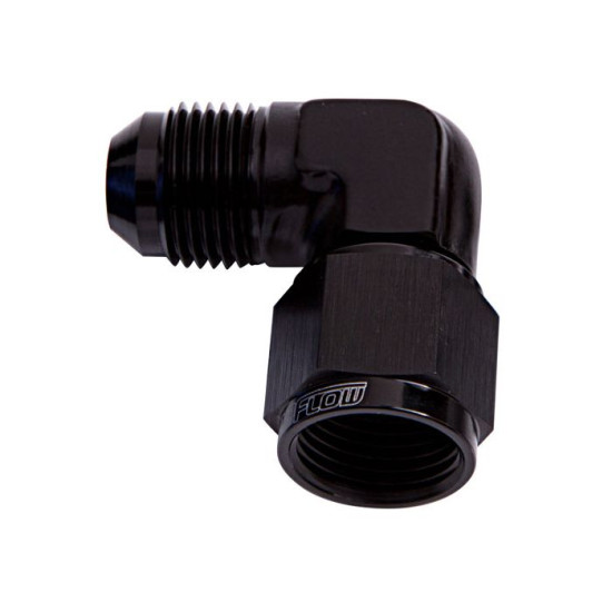 90° Female/Male Flare Swivel -16AN - Black Finish 90° Female/Male Flare Swivel -16AN - Black Finish