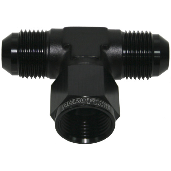 AN Tee Female Swivel On Side -16AN - Black Finish AN Tee Female Swivel On Side -16AN - Black Finish