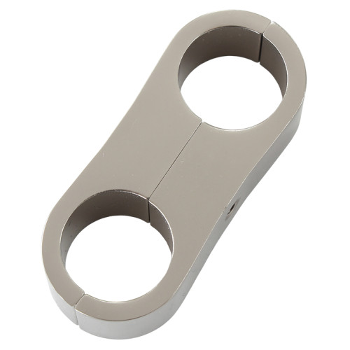 Billet Aluminium Dual Hose Separators - 3/8" I.D, Titanium