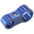 Stepped Billet Aluminium Dual Hose Separators - 9/16"  I.D. & 5/8"  I.D. - Blue finish