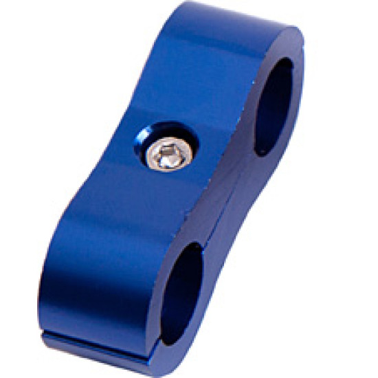 Billet Aluminium Dual Hose Separators  -  5/8" I.D., Blue Finish