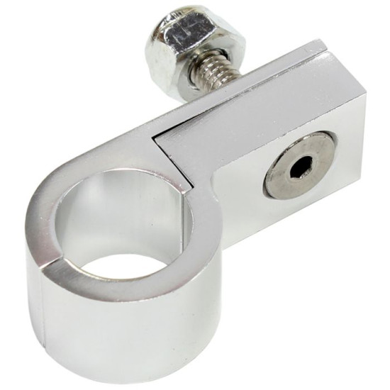 Billet Aluminium P-Clamp 9/16"  - Suit -6 Braid & -8 PTFE Hose, Silver Finish