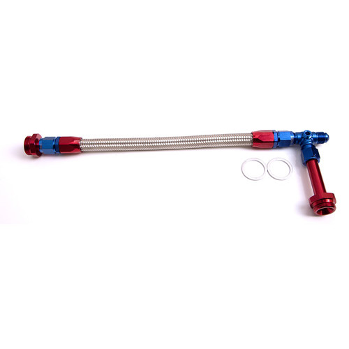 Carburettor Inlet Rail Kit -6AN - Blue Finish. Suits Holley Dual Fuel Line With Single Or Dual Metering Block