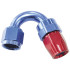 200 Series PTFE 150° Hose End -4AN -  Blue/Red Finish. Suit 200 Series Hose