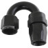 200 Series PTFE 180° Hose End -10AN - Black Finish. Suit 200 Series Hose