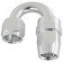 200 Series PTFE 180° Hose End -10AN -  Silver Finish. Suit 200 Series Hose