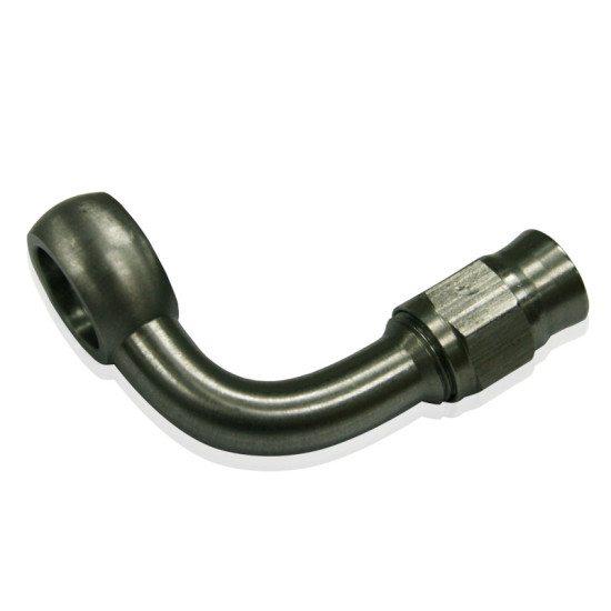S/S 45° Banjo Fitting - 11mm (7/16") Banjo to -4AN PTFE Hose End